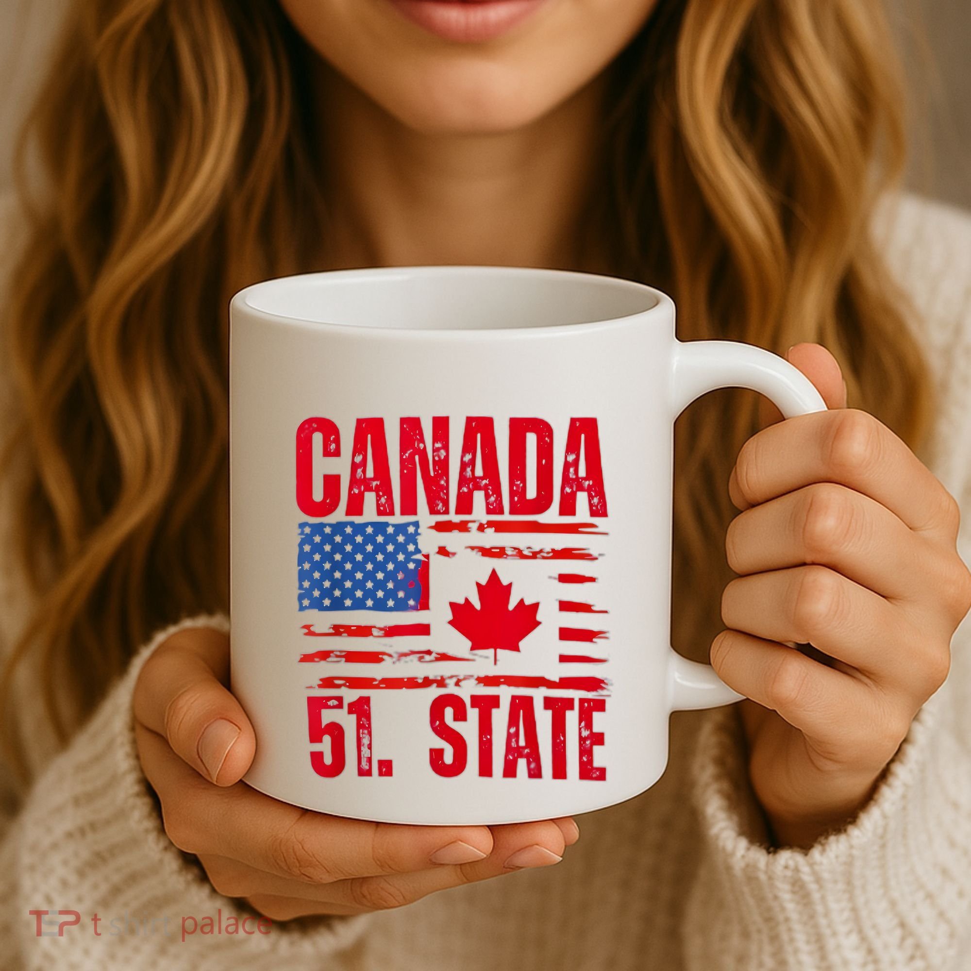 Never 51st State Canada Flag Coffee Mug