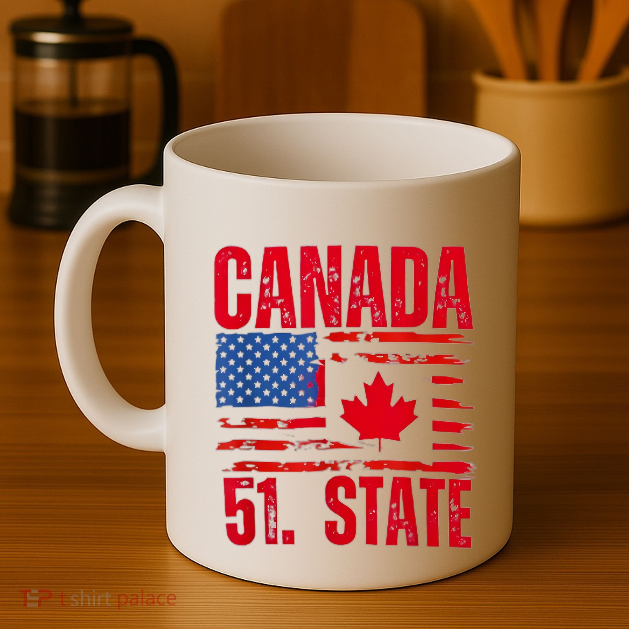 Never 51st State Canada Flag Coffee Mug