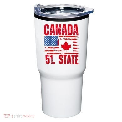 Never 51st State Canada Flag Tumbler
