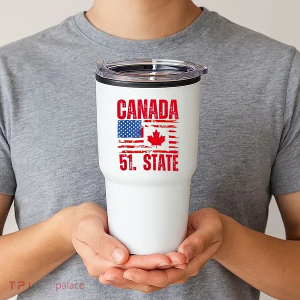 Never 51st State Canada Flag Tumbler