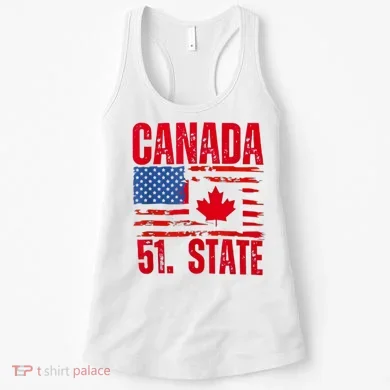 Never 51st State Canada Flag Women's Tank Top