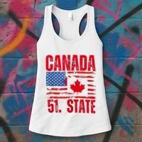 Never 51st State Canada Flag Women's Tank Top thumb 3