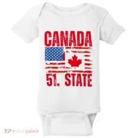 Never 51st State Canada Flag Baby Bodysuit thumb 0