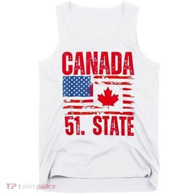 Never 51st State Canada Flag Tank Top