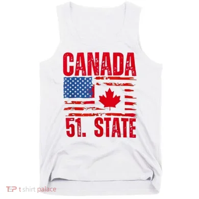 Never 51st State Canada Flag Tank Top