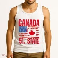 Never 51st State Canada Flag Tank Top thumb 3