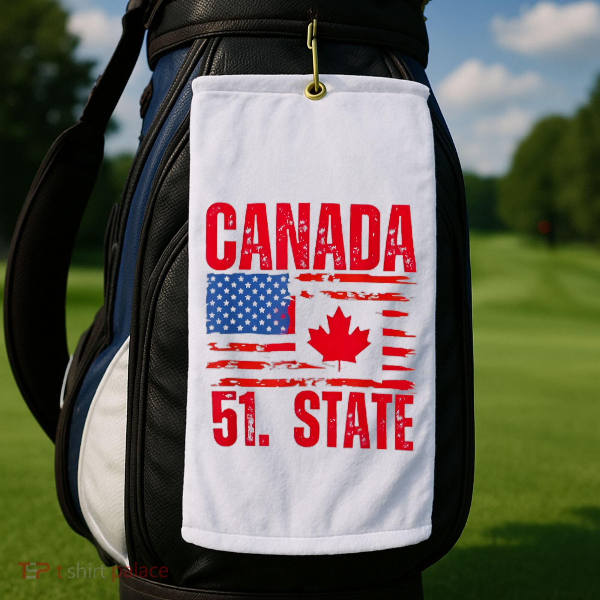 Never 51st State Canada Flag Golf Towel