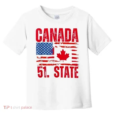 Never 51st State Canada Flag Toddler T-Shirt
