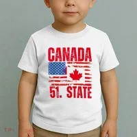 Never 51st State Canada Flag Toddler T-Shirt thumb 2