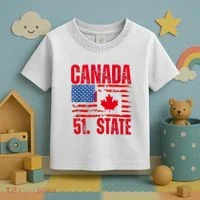 Never 51st State Canada Flag Toddler T-Shirt thumb 3