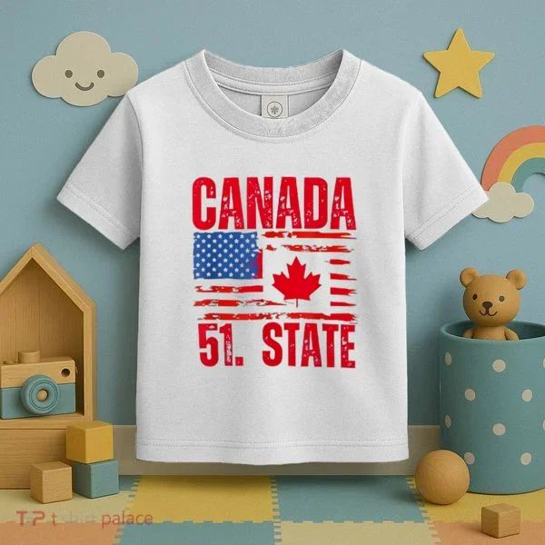 Never 51st State Canada Flag Toddler T-Shirt