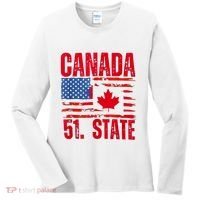 Never 51st State Canada Flag Women's Long Sleeve Shirt thumb 0