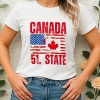 Never 51st State Canada Flag Women's T-Shirt thumb 2