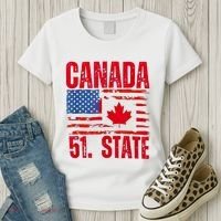 Never 51st State Canada Flag Women's T-Shirt thumb 3