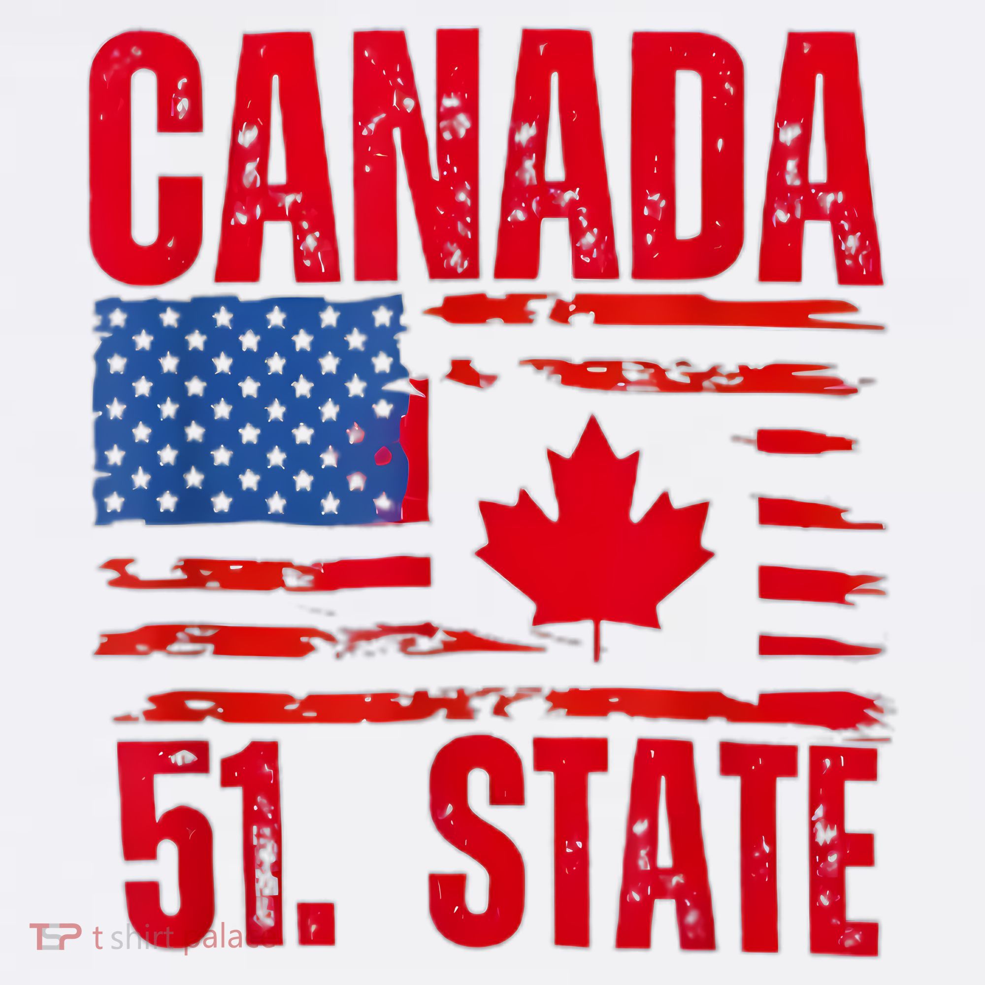 Never 51st State Canada Flag Women's T-Shirt
