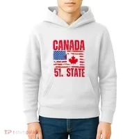 Never 51st State Canada Flag Kids Hoodie thumb 4