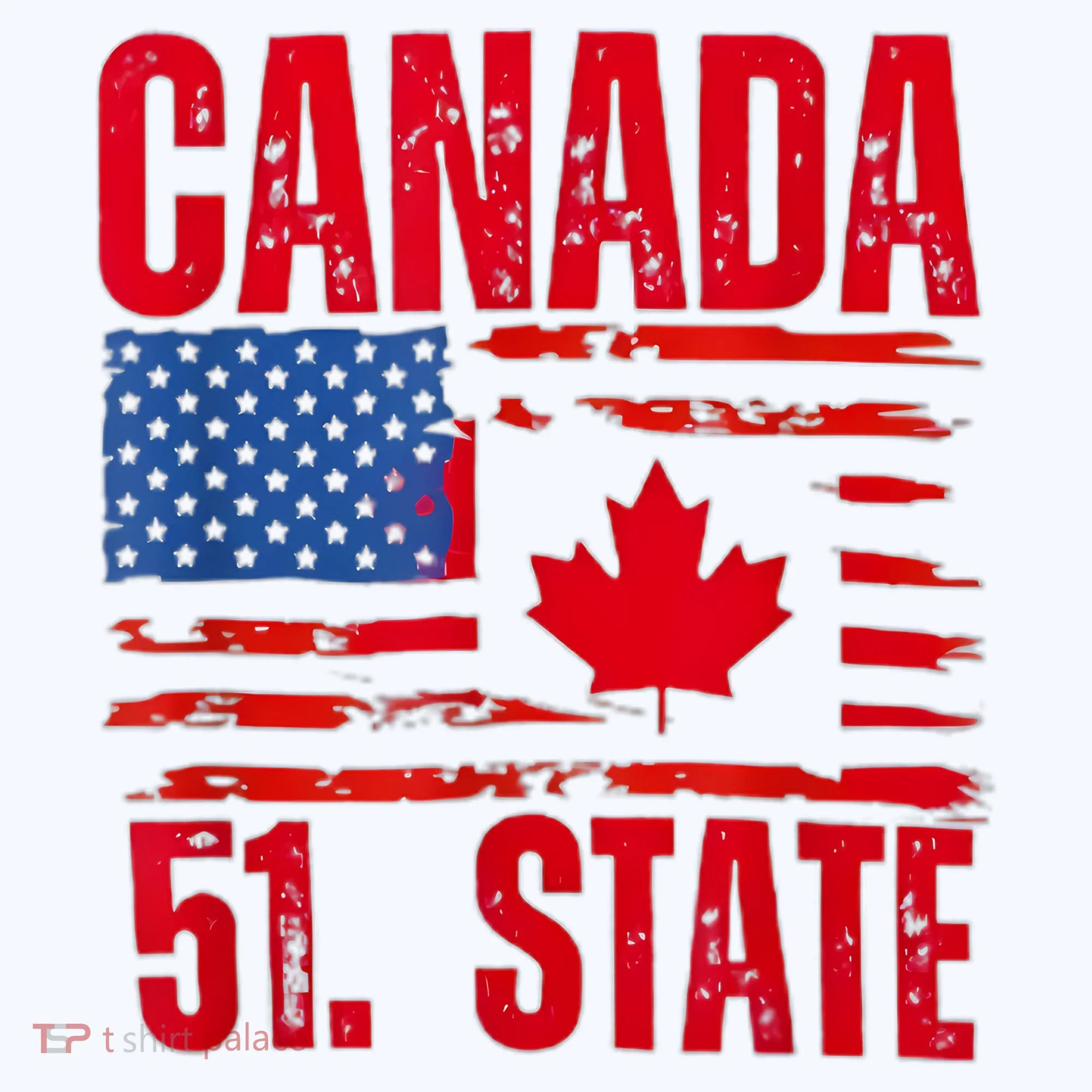Never 51st State Canada Flag Kids Hoodie