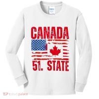 Never 51st State Canada Flag Kids Long Sleeve Shirt thumb 0