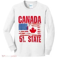 Never 51st State Canada Flag Kids Long Sleeve Shirt thumb 0