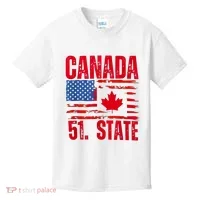 Never 51st State Canada Flag Kids T-Shirt thumb 0