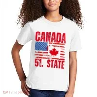 Never 51st State Canada Flag Kids T-Shirt thumb 2