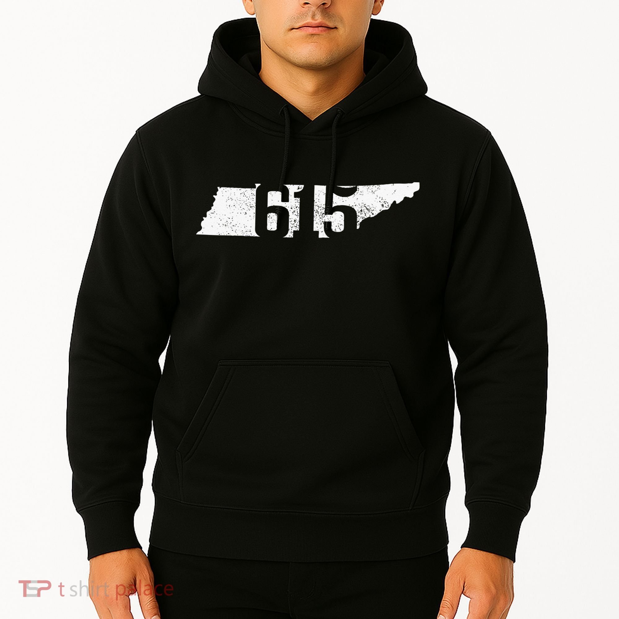 Nashville 615 Area Code Tennessee State Map Pride Music City Hoodie