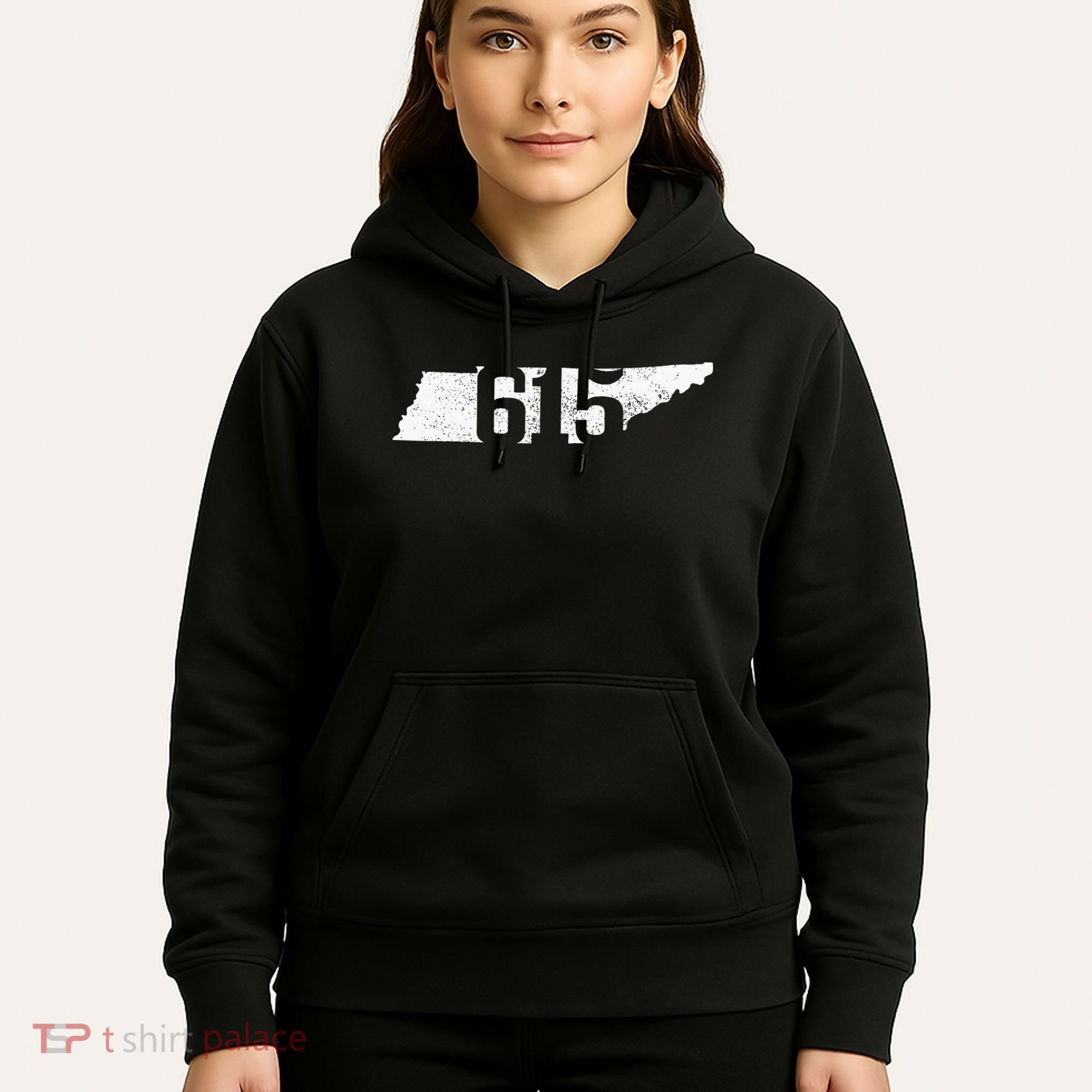 Nashville 615 Area Code Tennessee State Map Pride Music City Hoodie