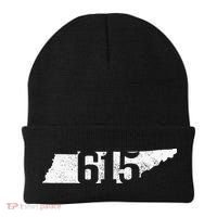 Nashville 615 Area Code Tennessee State Map Pride Music City Beanie thumb 0