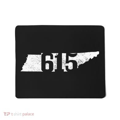 Nashville 615 Area Code Tennessee State Map Pride Music City Mousepad