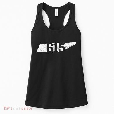 Nashville 615 Area Code Tennessee State Map Pride Music City Women's Tank Top