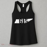 Nashville 615 Area Code Tennessee State Map Pride Music City Women's Tank Top thumb 3