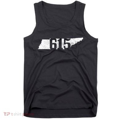 Nashville 615 Area Code Tennessee State Map Pride Music City Tank Top