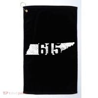 Nashville 615 Area Code Tennessee State Map Pride Music City Golf Towel thumb 0