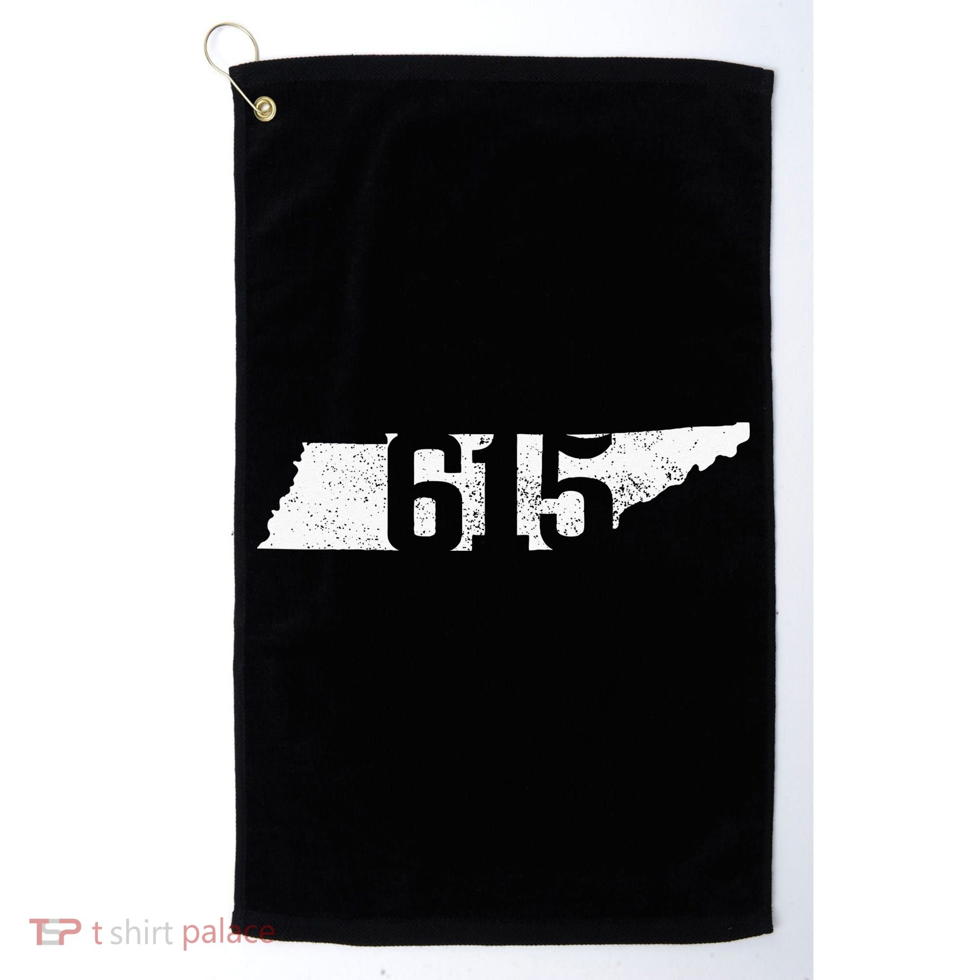 Nashville 615 Area Code Tennessee State Map Pride Music City Golf Towel