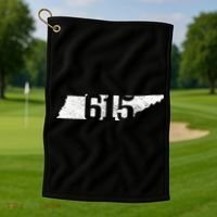 Nashville 615 Area Code Tennessee State Map Pride Music City Golf Towel thumb 1