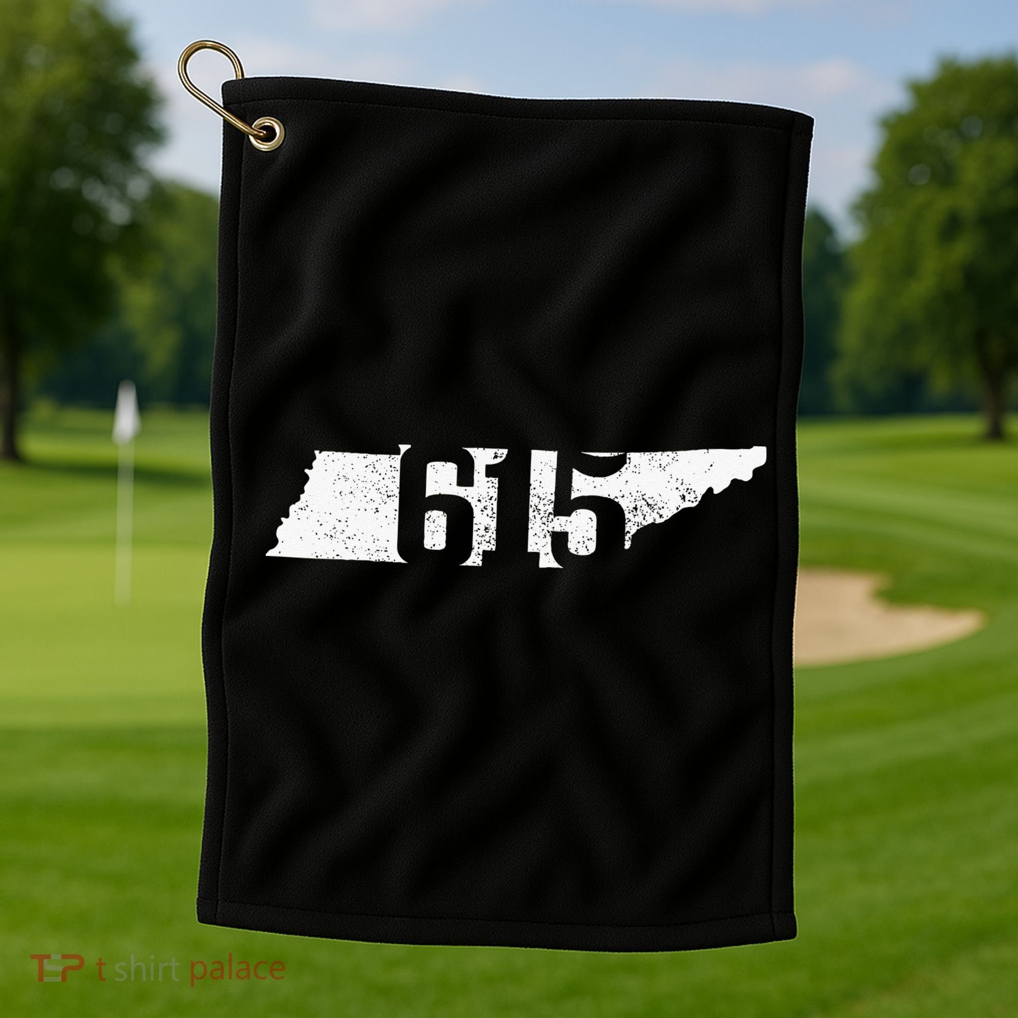 Nashville 615 Area Code Tennessee State Map Pride Music City Golf Towel