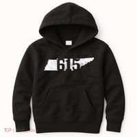Nashville 615 Area Code Tennessee State Map Pride Music City Kids Hoodie thumb 0