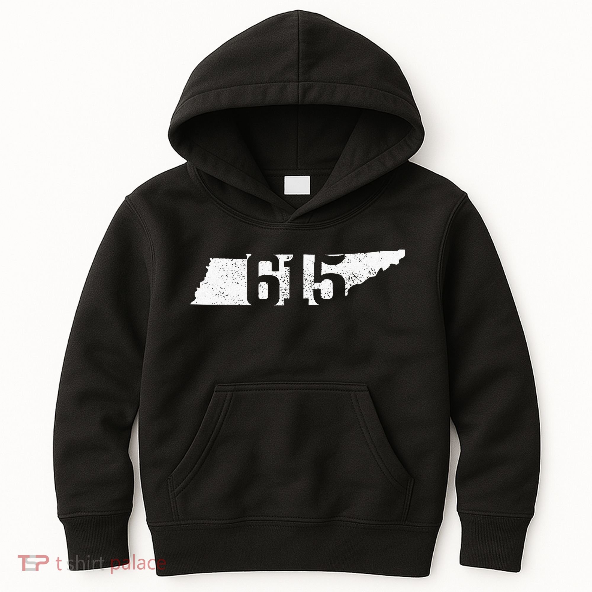 Nashville 615 Area Code Tennessee State Map Pride Music City Kids Hoodie