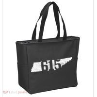 Nashville 615 Area Code Tennessee State Map Pride Music City Tote Bag thumb 2