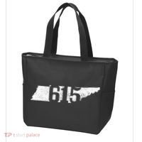 Nashville 615 Area Code Tennessee State Map Pride Music City Tote Bag thumb 3
