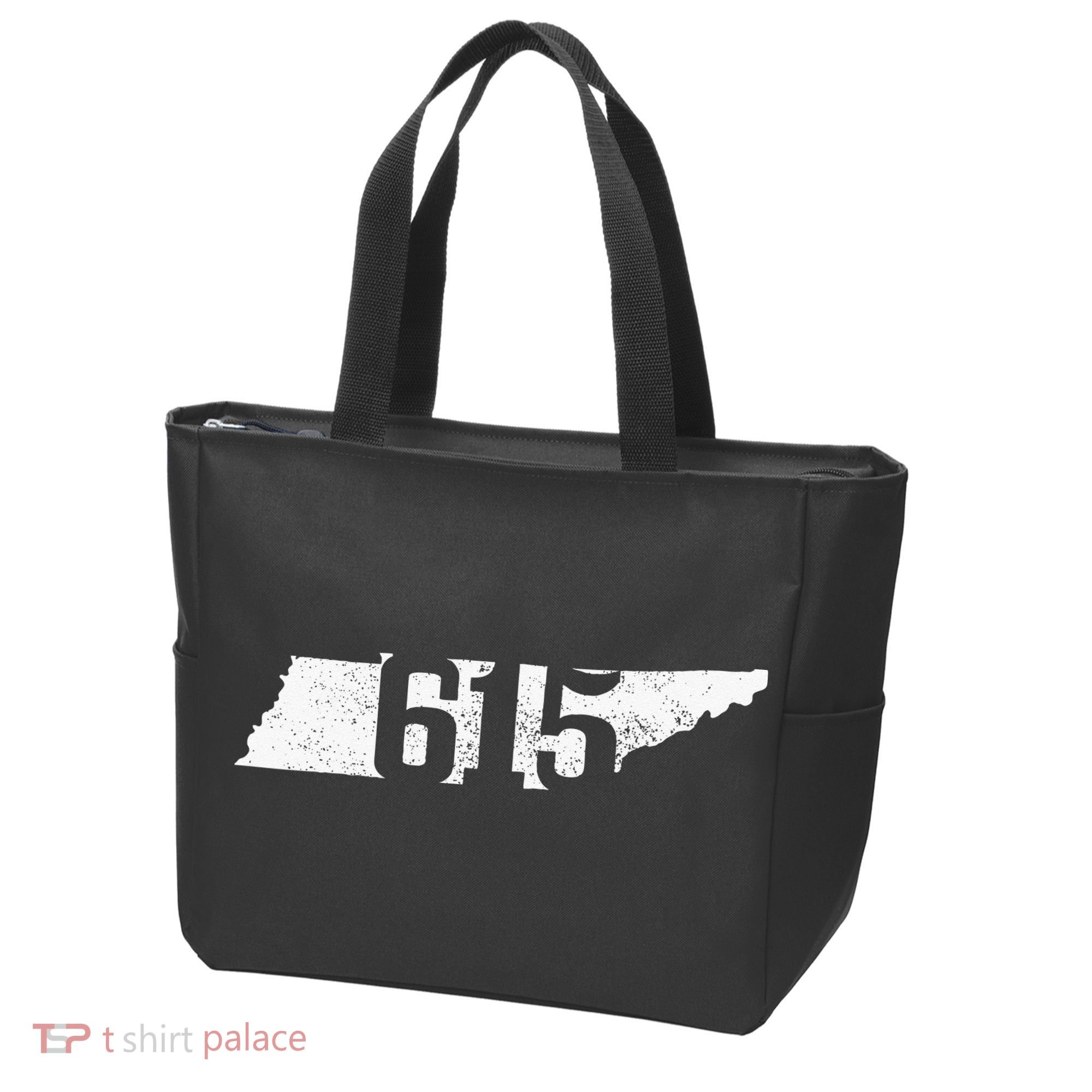 Nashville 615 Area Code Tennessee State Map Pride Music City Tote Bag