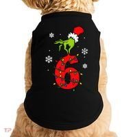 Number 6 Matching 67 Meme 6-7 Family Christmas Doggie Tank thumb 0