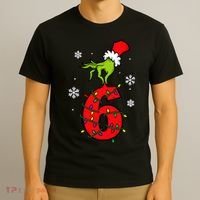 Number 6 Matching 67 Meme 6-7 Family Christmas T-Shirt thumb 3