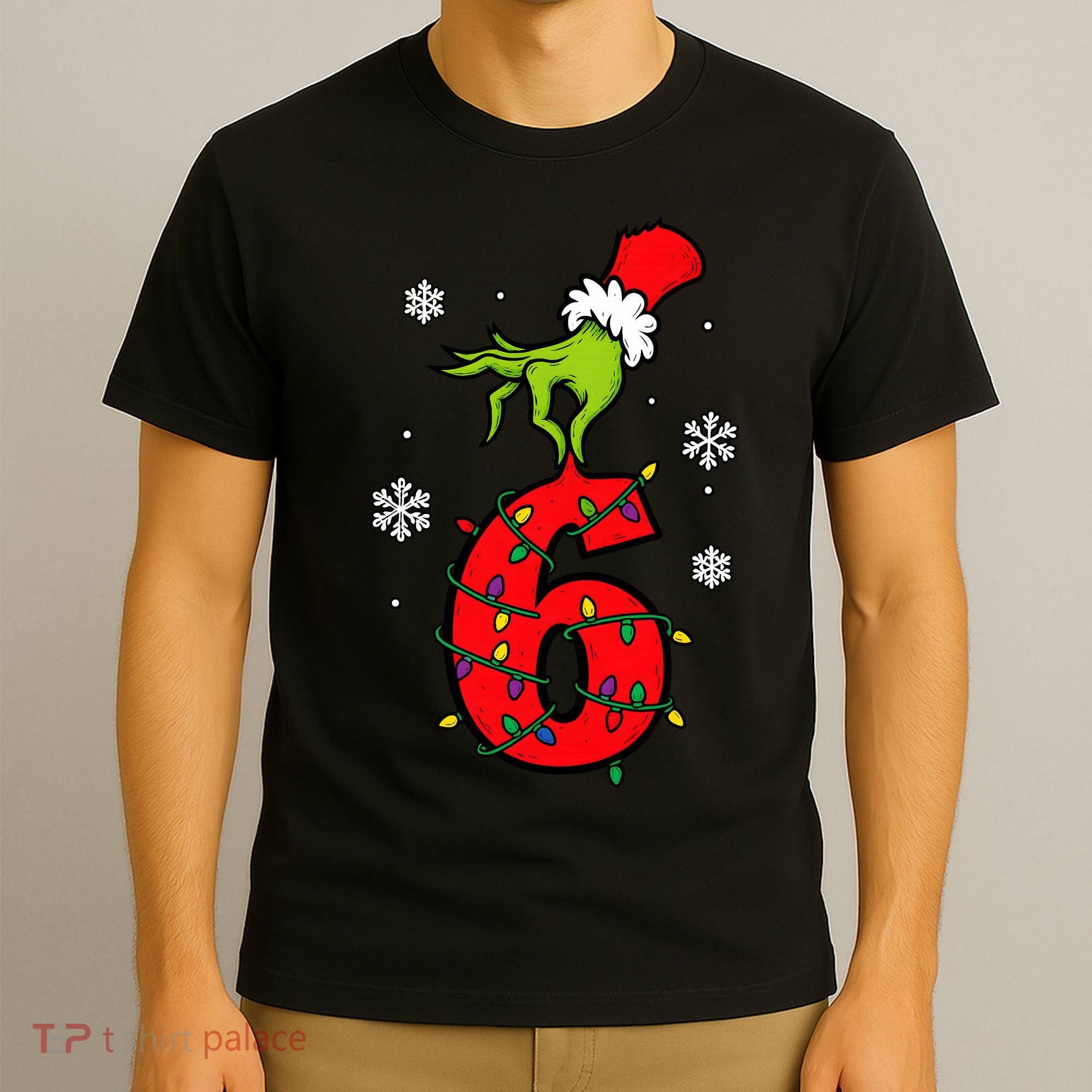 Number 6 Matching 67 Meme 6-7 Family Christmas T-Shirt