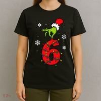 Number 6 Matching 67 Meme 6-7 Family Christmas T-Shirt thumb 4