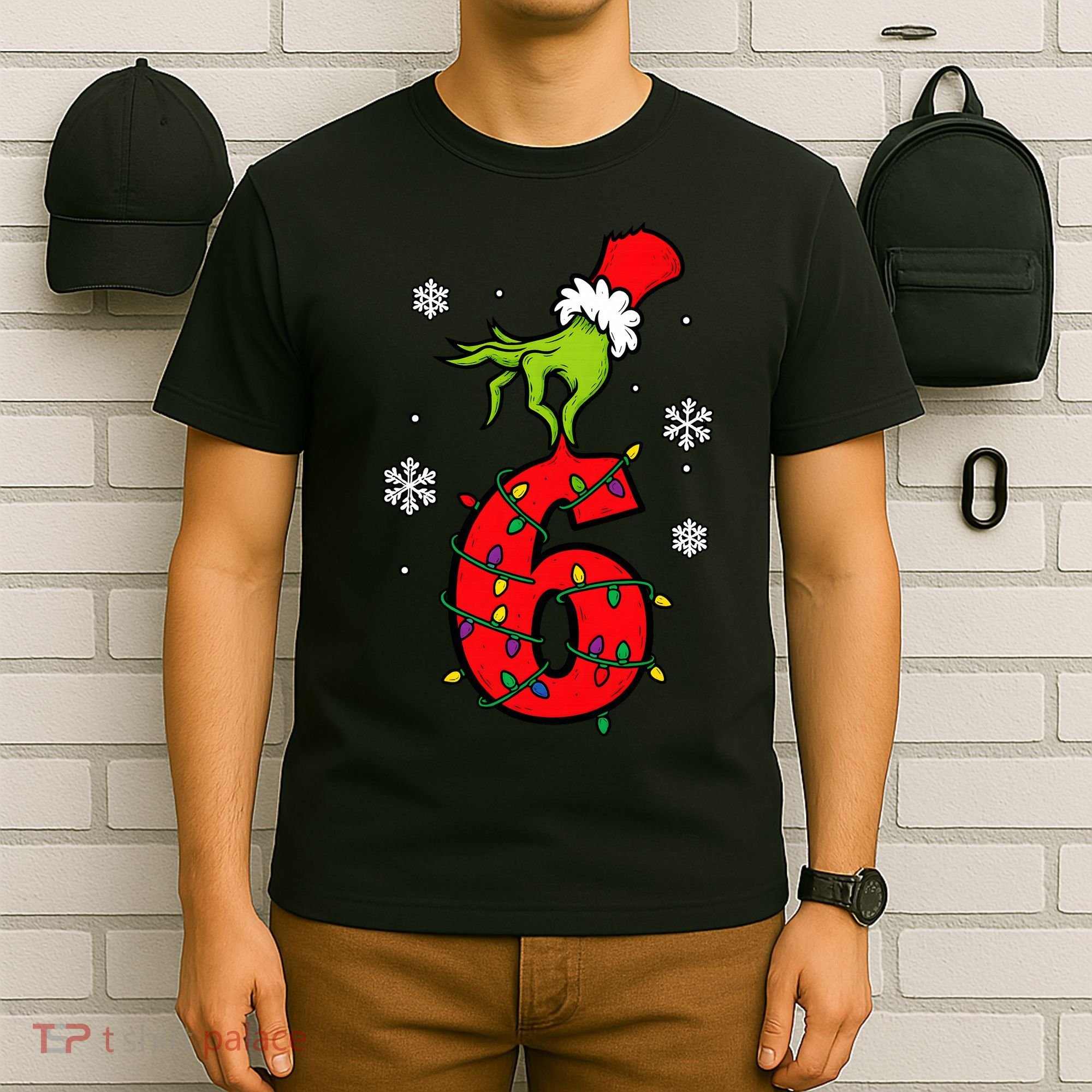 Number 6 Matching 67 Meme 6-7 Family Christmas T-Shirt