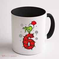 Number 6 Matching 67 Meme 6-7 Family Christmas Coffee Mug thumb 1