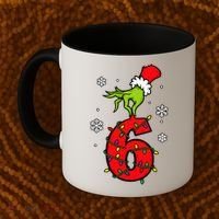 Number 6 Matching 67 Meme 6-7 Family Christmas Coffee Mug thumb 2