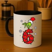 Number 6 Matching 67 Meme 6-7 Family Christmas Coffee Mug thumb 4