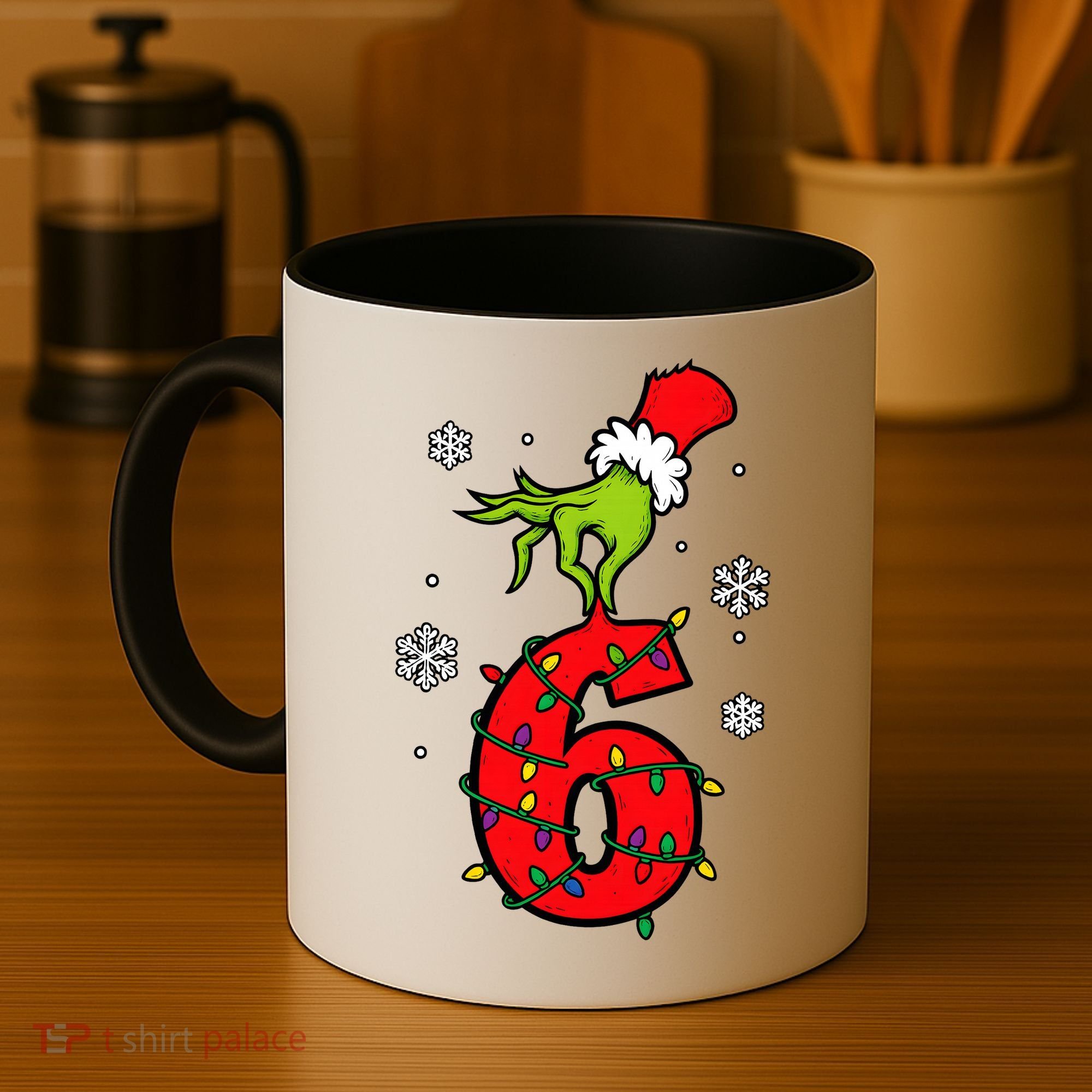 Number 6 Matching 67 Meme 6-7 Family Christmas Coffee Mug